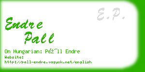 endre pall business card